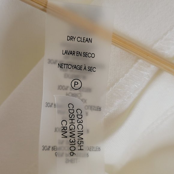 Calvin Klein Bell & Bubble Sleeve Fitted Sheath Dress Size 4 Wht Deep V-Back NWT - Picture 11 of 12